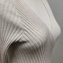 Load image into Gallery viewer, Pleated Knitted Dress - comes in Beige &amp; Black