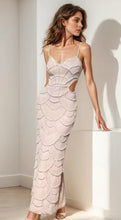 Load image into Gallery viewer, White Pearl Beaded Maxi Dress
