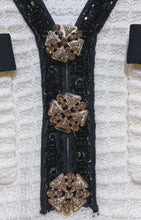 Load image into Gallery viewer, White Swan Sparked Collar Mini Dress