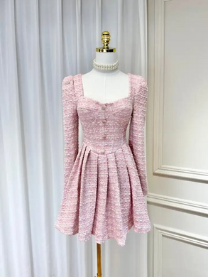 *NEW SUSIE COLLECTION Pleated Mini Tweed Dress
