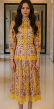 Load image into Gallery viewer, Vintage Lateen Sleeve Midi Dress