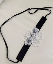 Load image into Gallery viewer, Embroidered Flowers &amp; Pearls Mini Dress with matching chocker
