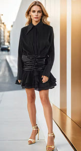 Black Orchard Mini Dress