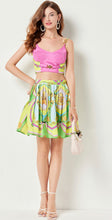 Load image into Gallery viewer, Baroque Spaghetti Strap  Top＋Pleated Mini Skirt