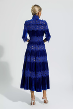 Load image into Gallery viewer, Blue Velvet Maxi Dress