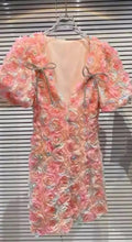 Load image into Gallery viewer, Princess Colourful Floral V-Neck Mini Dress