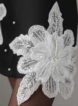 Load image into Gallery viewer, Embroidered Flowers &amp; Pearls Mini Dress with matching chocker