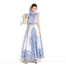 Load image into Gallery viewer, Paisley Maxi Dress - comes in navy and white