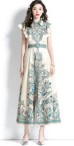 Paisley Maxi Dress - comes in navy, white or Green