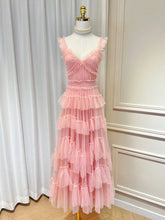 Load image into Gallery viewer, Elegant Ruffle Maxi Dress - Comes in Pink Or Blue