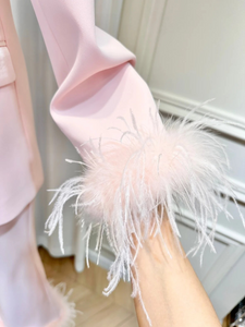 Lapel Single Breasted Long Sleeve Blazer & Feather Flare Trousers