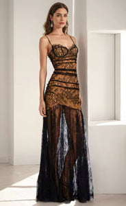 Black Lace Maxi Dress