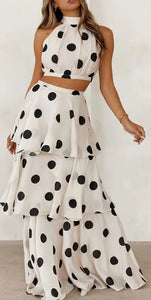 Dreamy Polka Dots Two Piece Set - comes in White & Mocha