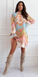 Sweet Pastels Bohemian Mini Dress