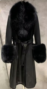 PREMIUM Faux Fur Real Leather Coats - comes in 7 colours & curve