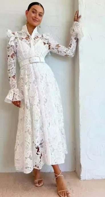 Lacey Lux Maxi Dress with belt - comes in 3 colours