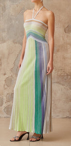 Premium Stripes & Sparkle Maxi Knit Dress