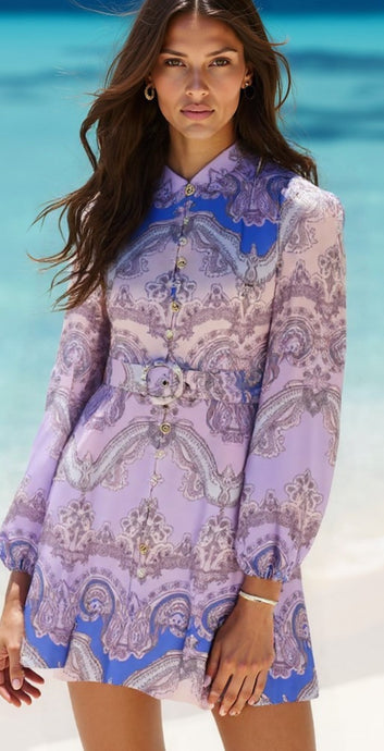 Vintage Retro Floral Print Mini Dress