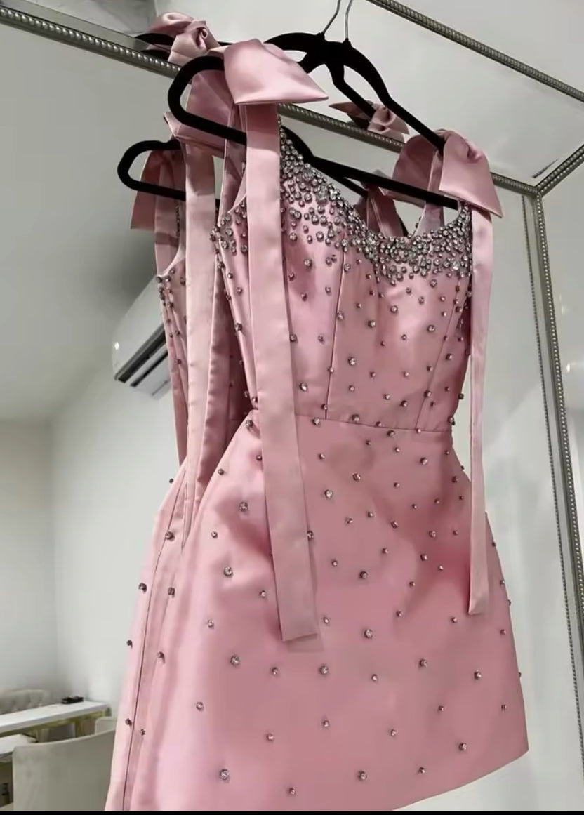 High Quality Satin Princess Mini Dress - comes in curve