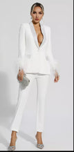 Load image into Gallery viewer, White Feather &amp; Diamanté Suit
