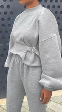 Load image into Gallery viewer, Belt me in Lantern Sleeve Top &amp; High-Waist Trousers