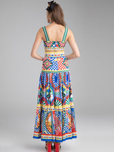 Load image into Gallery viewer, Retro Warrior Top &amp; Maxi Skirt