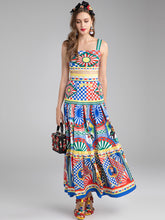 Load image into Gallery viewer, Retro Warrior Top &amp; Maxi Skirt