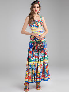 Retro Warrior Top & Maxi Skirt