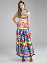 Load image into Gallery viewer, Retro Warrior Top &amp; Maxi Skirt