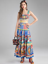 Load image into Gallery viewer, Retro Warrior Top &amp; Maxi Skirt