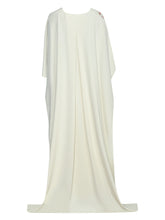 Load image into Gallery viewer, V Neck Cloak Sleeves Printed Maxi  Floor-Length Dress