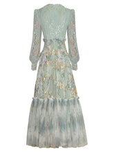 Load image into Gallery viewer, *NEW Lace Beaded Mesh Maxi Dress