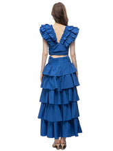 Load image into Gallery viewer, All the Ruffles two piece - comes in Red &amp; Blue