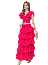 Load image into Gallery viewer, All the Ruffles two piece - comes in Red &amp; Blue