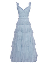 Load image into Gallery viewer, *NEW Elegant Ruffle Maxi Dress - Comes in Pink Or Blue