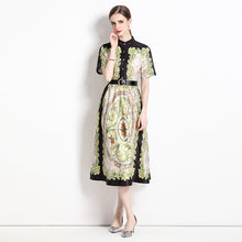 Load image into Gallery viewer, *NEW Short Sleeve Shirt Midi Dress with belt