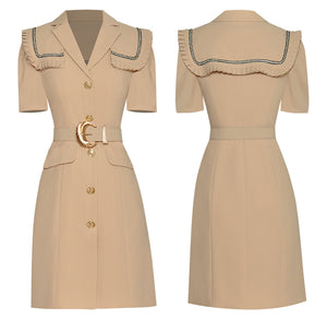 Love of Champagne Mini Dress with Belt