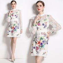 Load image into Gallery viewer, *NEW Flowers &amp; Lace Mini Dress