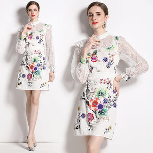 *NEW Flowers & Lace Mini Dress