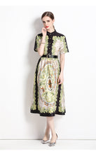 Load image into Gallery viewer, *NEW Short Sleeve Shirt Midi Dress with belt