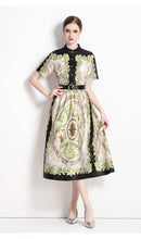 Load image into Gallery viewer, *NEW Short Sleeve Shirt Midi Dress with belt