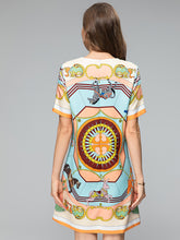 Load image into Gallery viewer, *NEW Animal Print Diamond Vintage Mini Dress