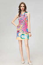 Load image into Gallery viewer, Pretty Pastel Vintage Pattern Mini Dress