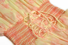 Load image into Gallery viewer, *NEW Pretty Drawstring Elastic Waist Cascading Ruffle Maxi Dress - Comes in Yellow &amp; Pink