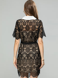 *NEW Elegant Lace Hollow Mini Dress