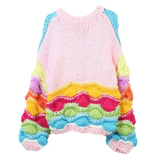 Load image into Gallery viewer, Chunky Colour Block Heavy Knit Cardigan