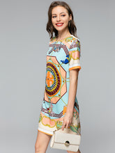 Load image into Gallery viewer, *NEW Animal Print Diamond Vintage Mini Dress