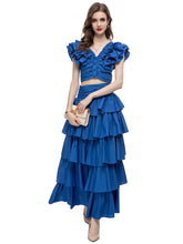 Load image into Gallery viewer, All the Ruffles two piece - comes in Red &amp; Blue