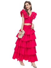 Load image into Gallery viewer, All the Ruffles two piece - comes in Red &amp; Blue
