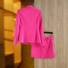 Load image into Gallery viewer, Luxury Blazer &amp; Skirt Suits with Gold finishing  - Comes in 8 colours